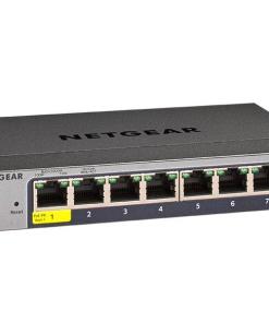 NETGEAR GS108T — 8-Port Gigabit Ethernet Smart Managed Switch with 1 PD Port and optional Insight Remote/Cloud Management