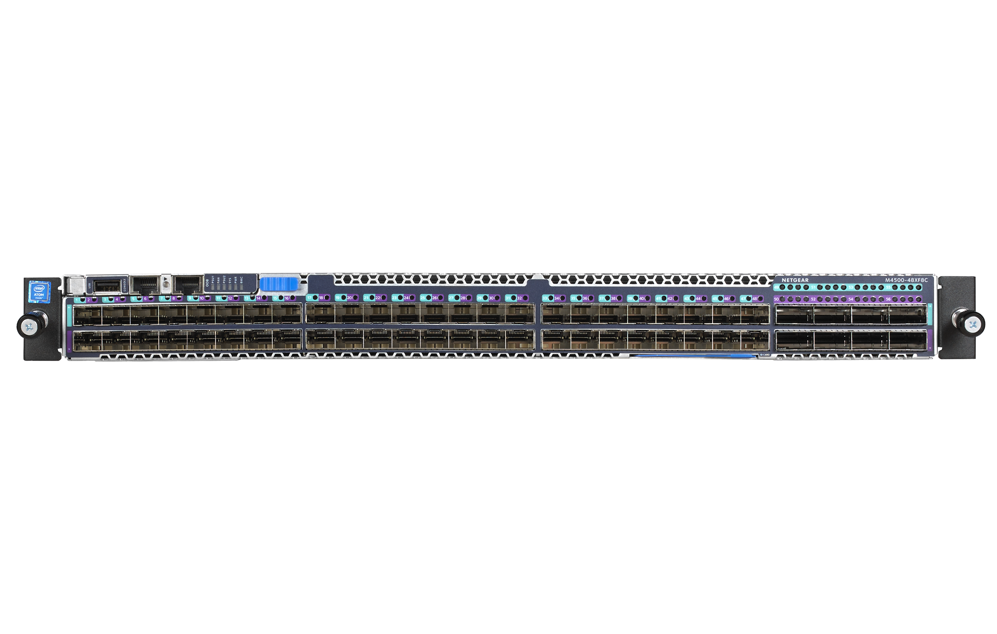 NETGEAR XSM4556 — M4500-48XF8C Managed Switch with 48x10G/25G SFP28 ports and 8x40G/50G/100G QSFP28 uplinks, 2xPSUs and 6xFan Trays already installed - Image 3