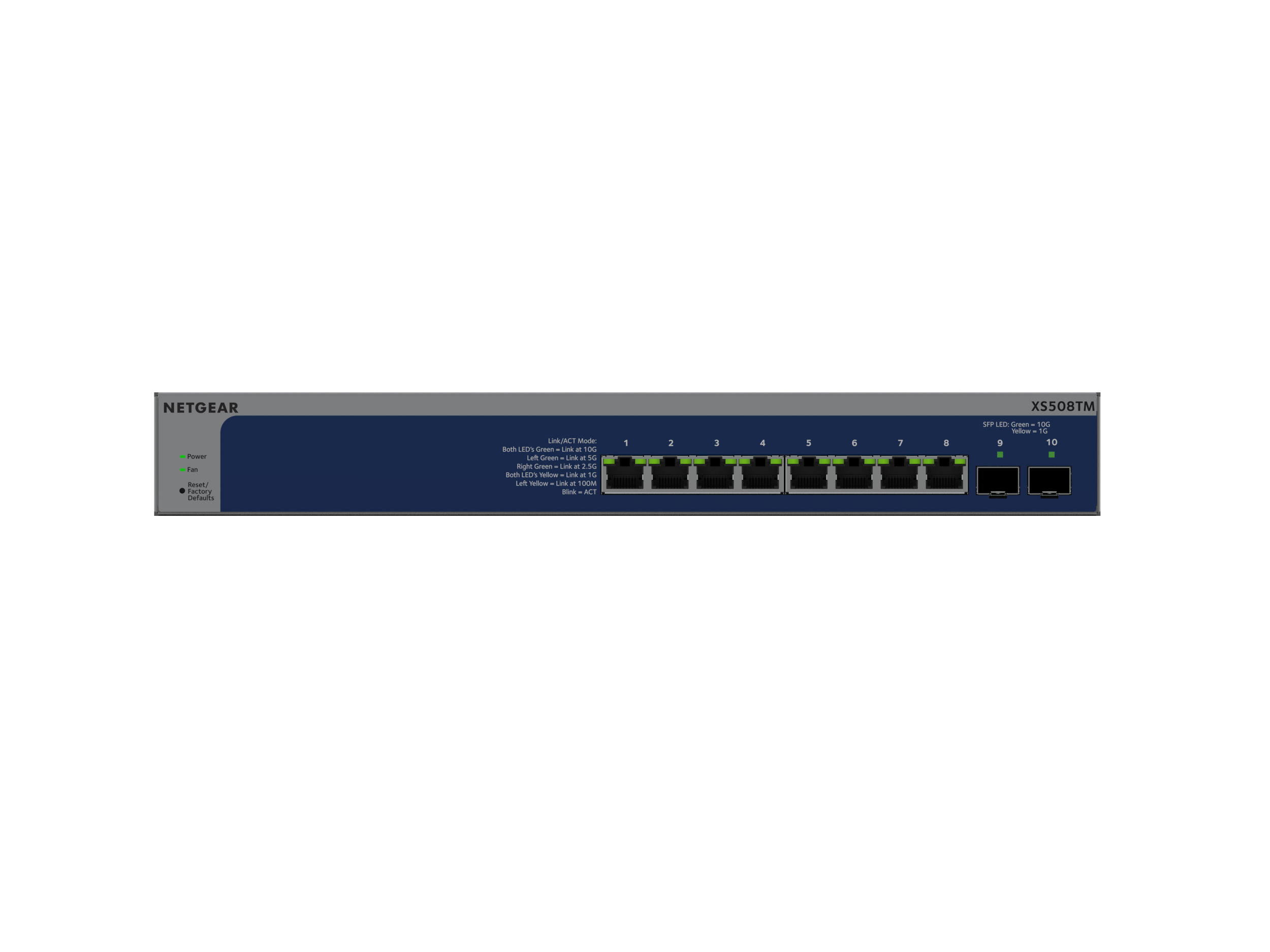 8-Port 10G/Multi-Gigabit Ethernet Smart Switch with 2 10G SFP+ Ports (S3600 Series)
