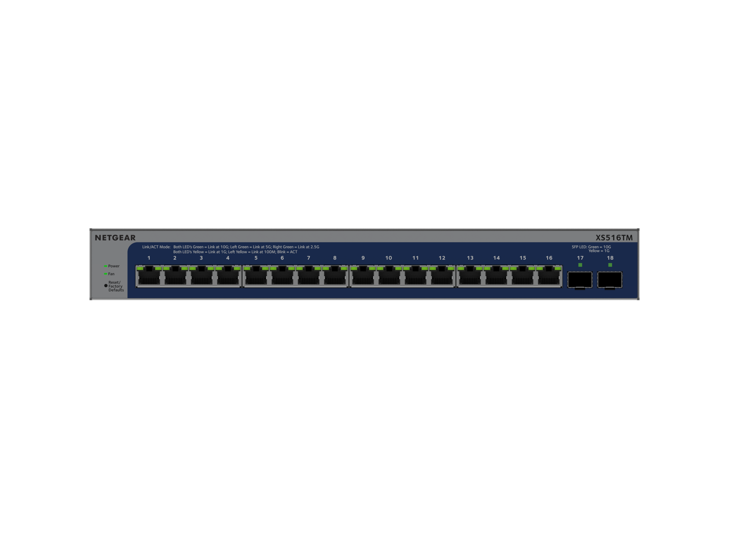 NETGEAR XS516TM — 16-Port 10-Gigabit/Multi-Gigabit Ethernet Smart Managed Switch with 2 Dedicated SFP+ Fiber Ports and Optional Insight Remote/Cloud Management - Image 5