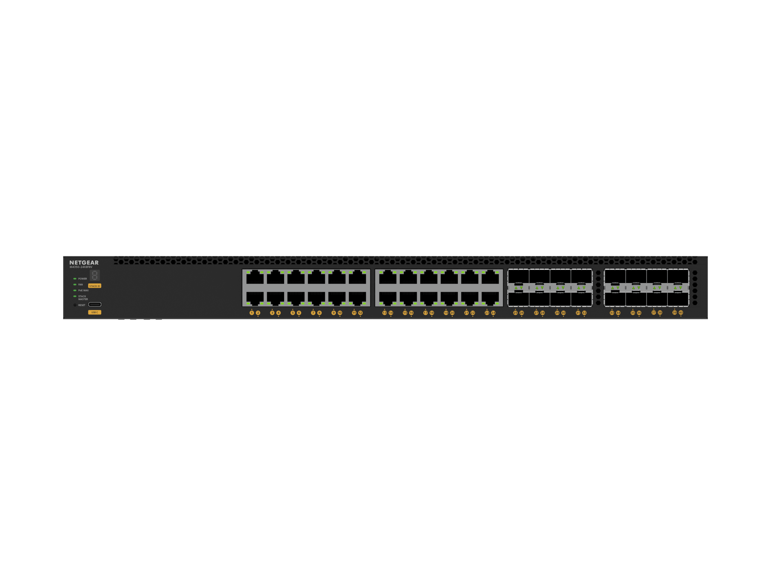 NETGEAR XSM4340CV — M4350-36X4V 36x10G/Multi-Gig PoE++ and 4xSFP28 25G (280W base, up to 1,760W) - Image 6