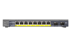 NETGEAR GS110TP — 10-Port Gigabit Ethernet PoE+ Smart Managed Switch with 2 SFP Ports and optional Insight Remote/Cloud Management (55W)